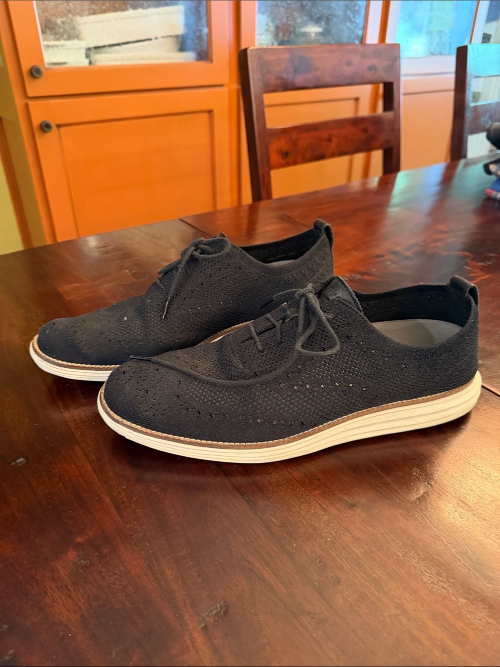 Cole Haan Black Knit Oxford Sneakers